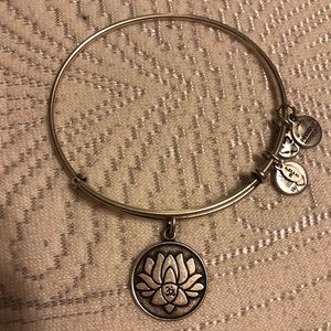 Alex and ani lotus flower charm bangle bracelet